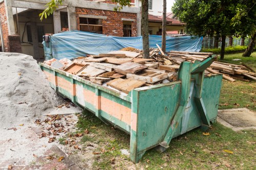 Different sizes of enclosed skips suited for various projects