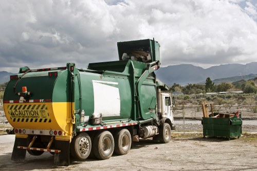 Professional team managing skip hire